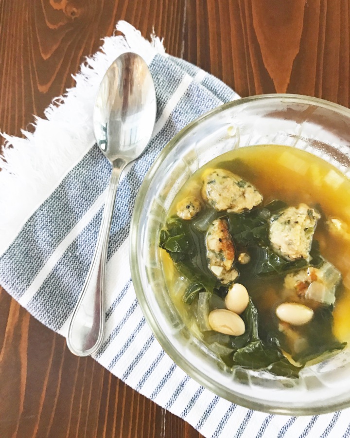 Easy weeknight kale and chicken sausage soup